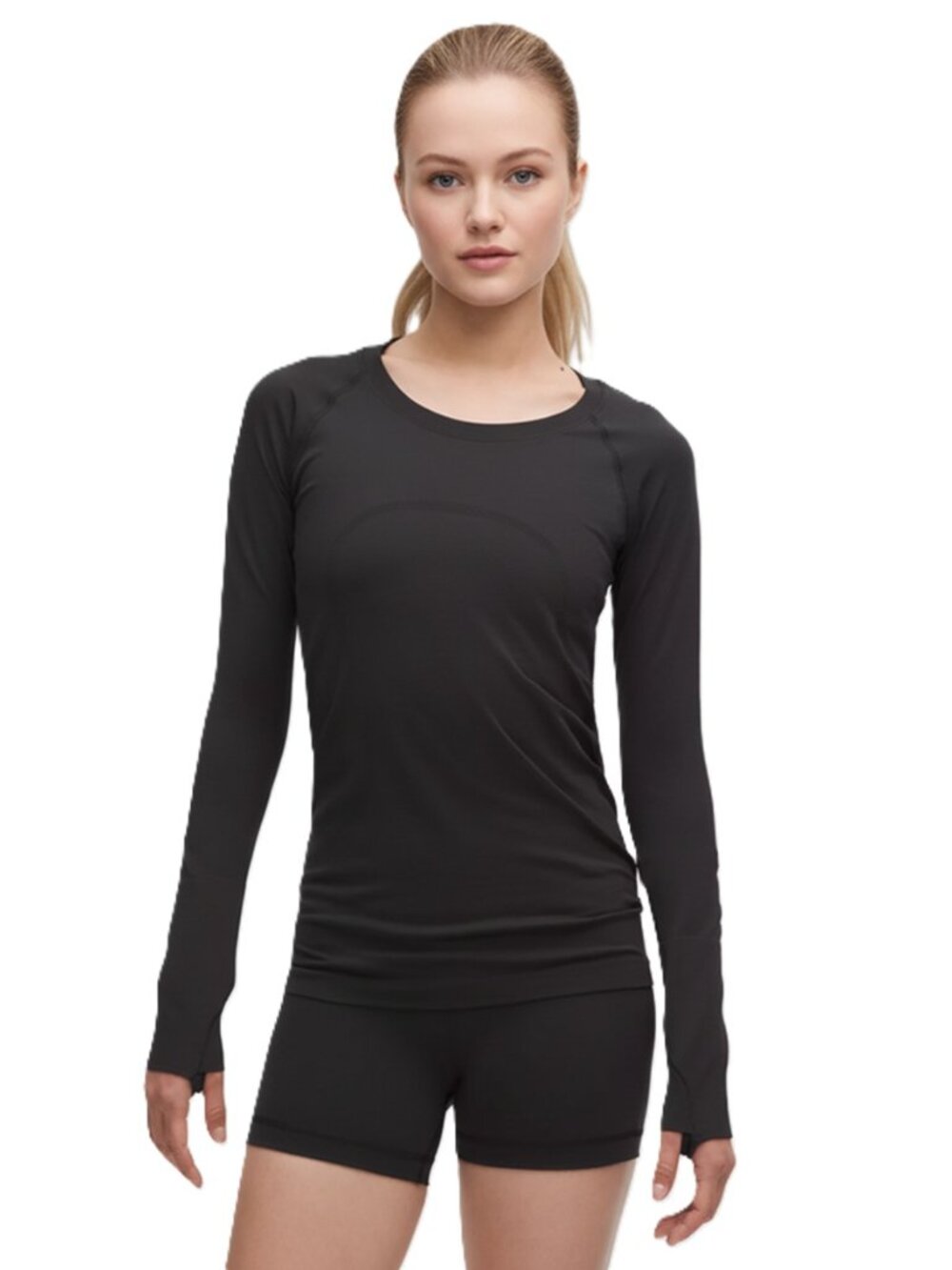 NWT LULULEMON Swiftly Long Sleeve Hip Length Black Size 2 $78 Retail